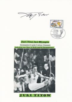 Juri Titow  Rußland 1.OS 1956  Turnen Autogramm Karte  original signiert 