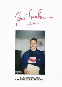 Jani Tanskanen  Finnland  1.WM 1997  Turnen Autogramm Karte  original signiert 
