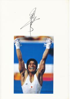 Koji Gushiken  Japan   1.OS 1984  Turnen Autogramm Karte  original signiert 