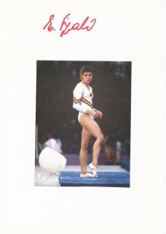 Ecaterina Szabo  Rumänien  1.OS 1984  Turnen Autogramm Karte  original signiert 