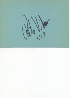 Peter Vidmar  USA  1.OS 1984  Turnen Autogramm Karte  original signiert 