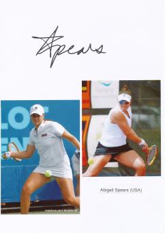 Abigail Spears USA  Tennis  Tennis Autogramm Karte  original signiert 