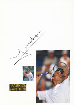 Fabrice Santoro  Frankreich  Tennis  Tennis Autogramm Karte  original signiert 