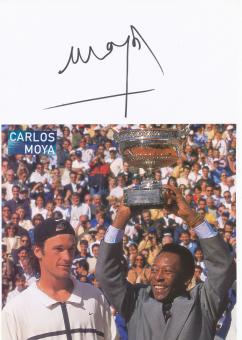 Carlos Moya  Spanien  Tennis  Tennis Autogramm Karte  original signiert 