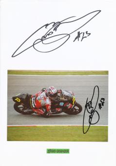 2 x Gino Borsoi  Italien  Motorrad Autogramm Karte  original signiert 