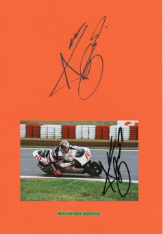 2 x Alex Barros  Brasilien  Motorrad Autogramm Karte  original signiert 