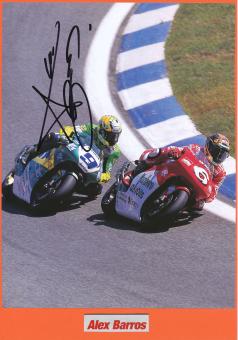 Alex Barros  Brasilien  Motorrad Autogramm Bild  original signiert 