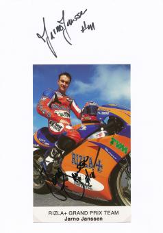 2 x Jarno Janssen  Holland  Motorrad Autogramm Karte  original signiert 