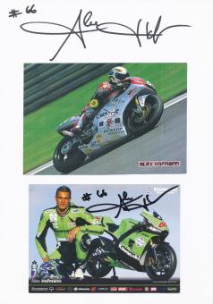 2  x  Alex Hofmann  Motorrad Autogramm Karte  original signiert 