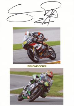 Simone Corsi  Italien  Motorrad Autogramm Karte  original signiert 