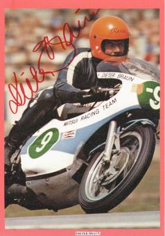 Dieter Braun  Motorrad Autogramm Bild  original signiert 