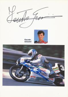 2 x  Fausto Gresini  Italien   Motorrad Autogramm Karte  original signiert 