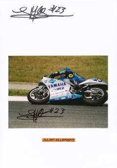 2 x Julien Allemano   Motorrad Autogramm Karte  original signiert 