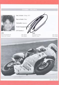 Tohru Ukawa  Japan   Motorrad Autogramm Bild  original signiert 