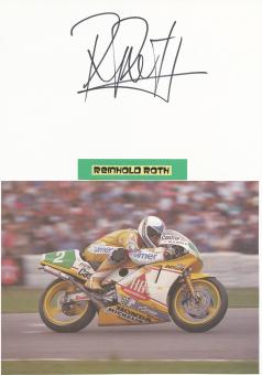 Reinhold Roth   Motorrad Autogramm Karte  original signiert 