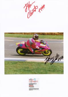 2 x Ivan Clementi  Italien  Motorrad Autogramm Karte  original signiert 
