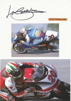 Luca Cadalora  Italien  Motorrad Autogramm Karte  original signiert 