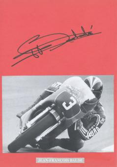 Jean Francois Balde  Frankreich  Motorrad Autogramm Karte  original signiert 