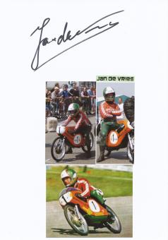 Jan De Vries  Holland  Motorrad Autogramm Karte  original signiert 