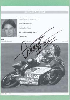 Arnaud Vincent  Frankreich  Motorrad Autogramm Bild  original signiert 