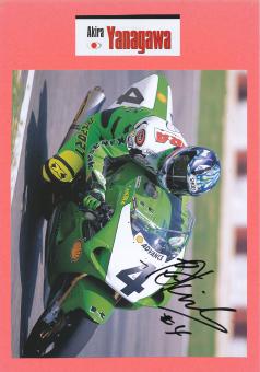 Akira Yanagawa  Japan  Motorrad Autogramm Bild  original signiert 