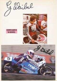 3 x  Gerhard Waibl  Motorrad Autogramm Karte  original signiert 