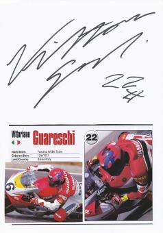Vittoriano Guareschi  Italien  Motorrad Autogramm Karte  original signiert 