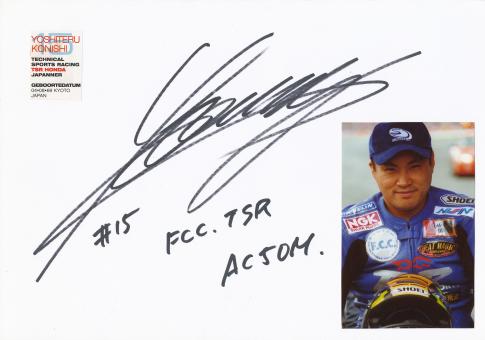 Yoshiteru Konishi  Japan   Motorrad Autogramm Karte  original signiert 