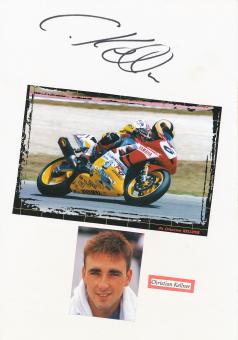 Christian Kellner   Motorrad Autogramm Karte  original signiert 