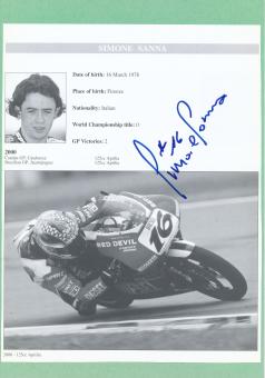 Simone Sanna  Italien  Motorrad Autogramm Bild  original signiert 