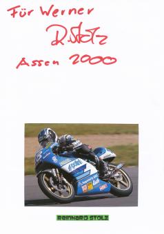 Reinhard Stolz  Motorrad Autogramm Karte  original signiert 
