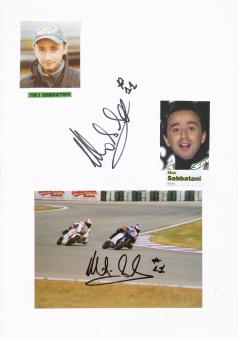 2 x  Max Sabbatani  Italien  Motorrad Autogramm Karte  original signiert 