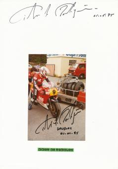 2 x  Didier De Radigues  Belgien  Motorrad Autogramm Karte  original signiert 