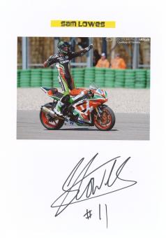 Sam Lowes  Großbritanien  Motorrad Autogramm Karte  original signiert 