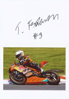 Toni Finsterbusch   Motorrad Autogramm Karte  original signiert 