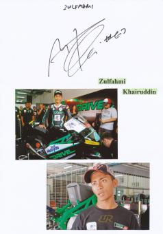 Zulfahim Khairuddin  Motorrad Autogramm Karte  original signiert 