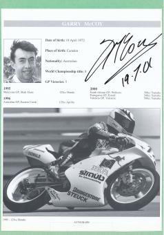 Garry McCoy  Australien  Motorrad Autogramm Bild  original signiert 