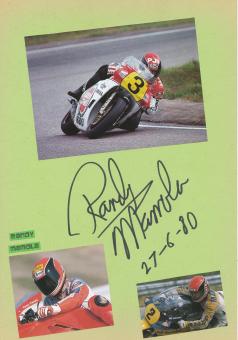 Randy Mamola  USA   Motorrad Autogramm Karte  original signiert 