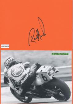 Randy Mamola  USA   Motorrad Autogramm Karte  original signiert 