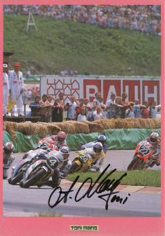 Toni Mang    Motorrad Autogramm Bild  original signiert 