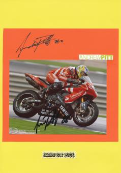 2 x  Andrew Pitt  Australien   Motorrad Autogramm Karte  original signiert 