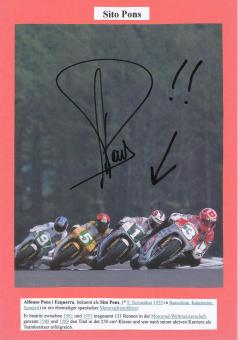 Sito Pons  Spanien   Motorrad Autogramm Bild  original signiert 