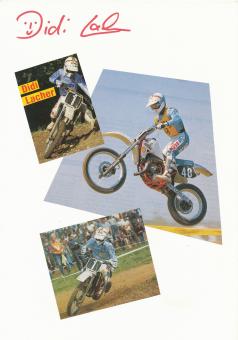 Didi Lacher   Motorrad Motocross Karte original signiert 