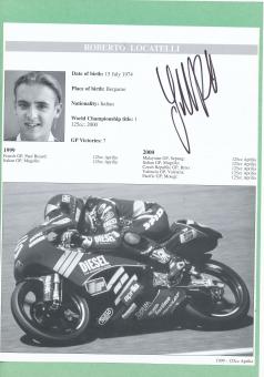Roberto Locatelli  Italien   Motorrad Autogramm Bild  original signiert 