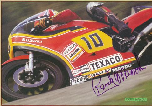 Randy Mamola  USA   Motorrad Autogramm Bild  original signiert 