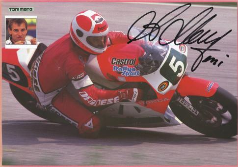 Toni Mang   Motorrad Autogramm Bild  original signiert 