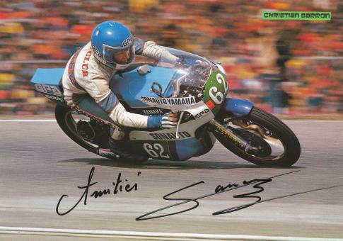 Christian Sarron   Motorrad Autogramm Bild  original signiert 