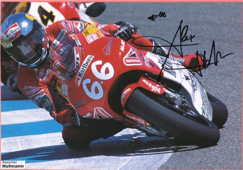 Alex Hofmann   Motorrad Autogramm Bild  original signiert 