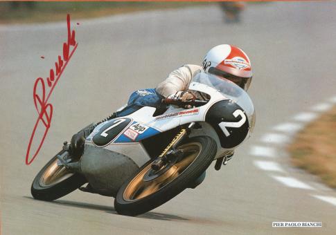 Pier Paolo Bianchi   Motorrad Autogramm Bild  original signiert 