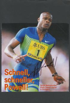 Asafa Powell  Jamaika  Leichtathletik  Bild original signiert 